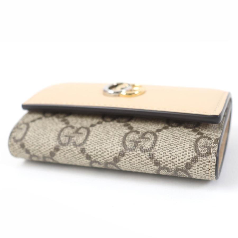 極美品☆GUCCI グッチ 795649 ダブルG キーケース レザー GGスプリームキャンバス ベージュ 箱・保存袋付 伊製 レディース 定価50600円_3