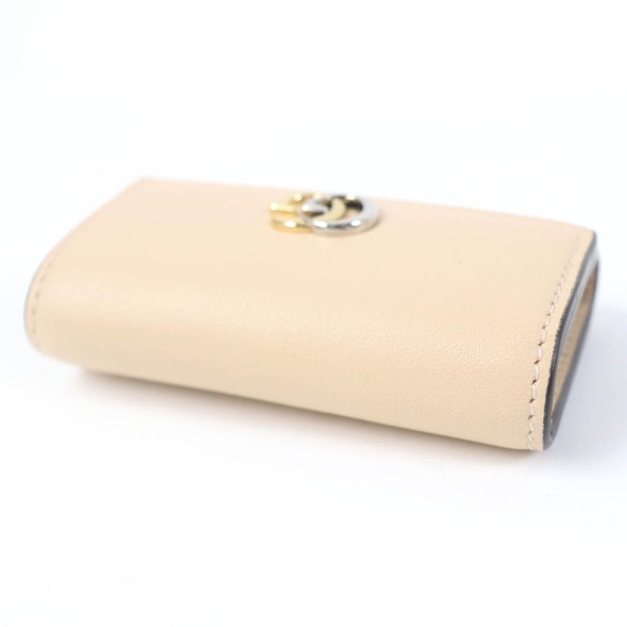 極美品☆GUCCI グッチ 795649 ダブルG キーケース レザー GGスプリームキャンバス ベージュ 箱・保存袋付 伊製 レディース 定価50600円_4