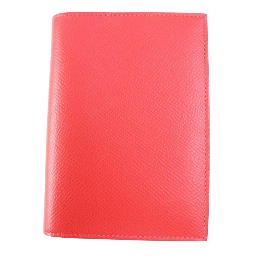 美品◎HERMES エルメス アジェンダ PM ルージュトマト シルバー金具 