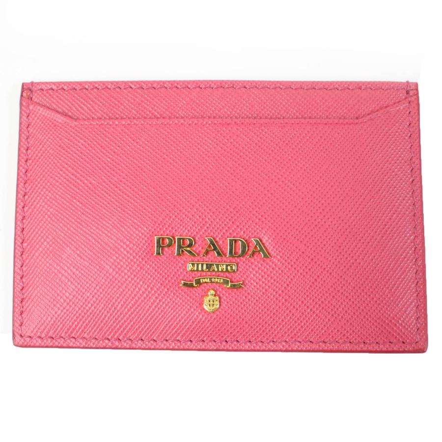 PRADA サフィアーノレザー 名刺入れ ピンク PRADA ピンク サフィアーノレザー 名刺入れ