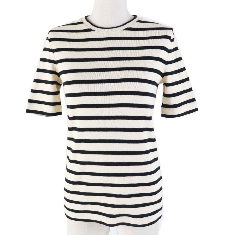 未使用品◎JIL SANDER+ ジルサンダープラス 23SS J40GC0111 コットン100％ ボーダー柄 半袖トップス XS 正規品 レディース 定価55000円 未使用品◎JIL SANDER+ ジルサンダープラス 23SS J40GC0111 コットン