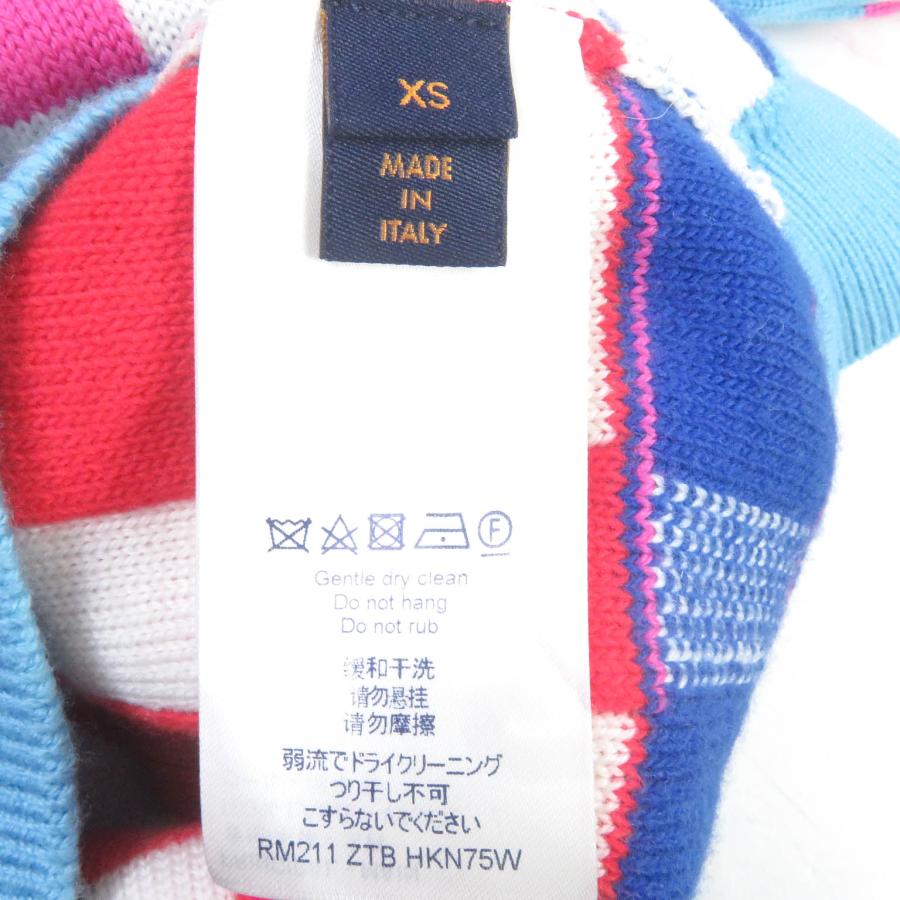 極美品□LOUIS VUITTON ルイヴィトン 1A8P48 2021年 ディストーテッド ジャイアントダミエ セーター ライトブルー XS イタリア製 正規品_5