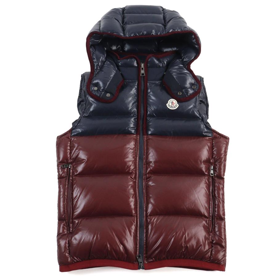 極美品○MONCLER モンクレール BALMAT GILET 国内 ロゴワッペン フード 