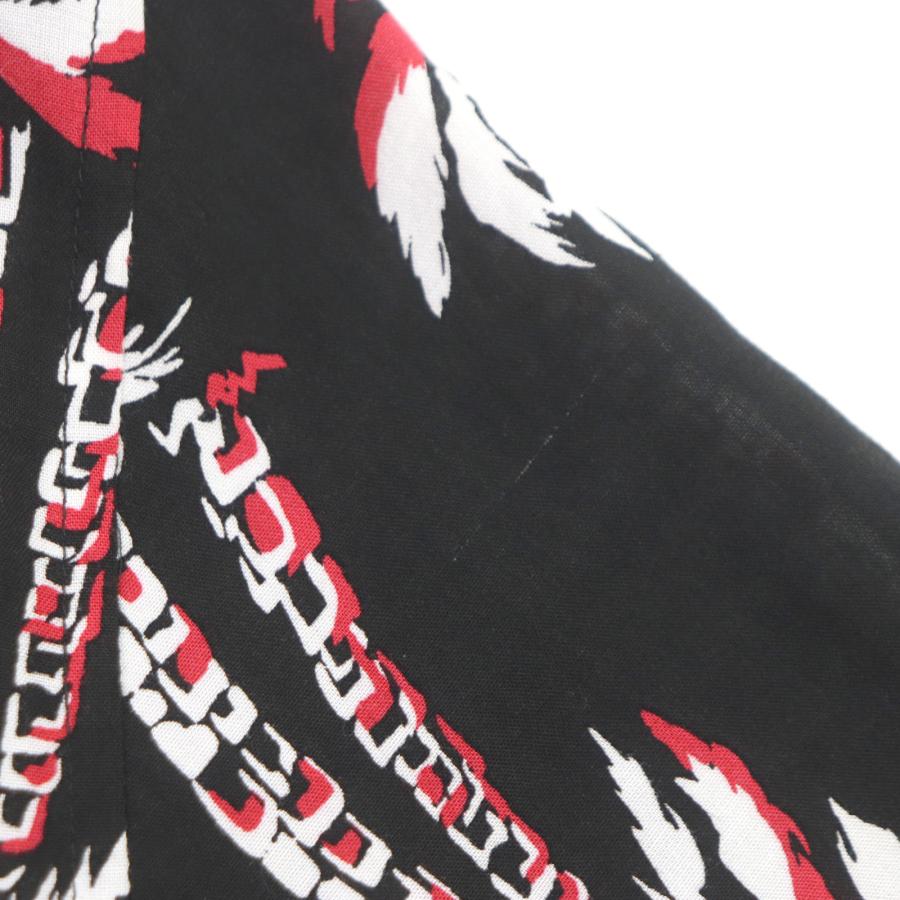 セリーヌ　ハワイアン　シャツ　半袖　パームツリー　ブラック　レッド　美品 中古・古着通販】CELINE (セリーヌ) パームツリーグラフィカル