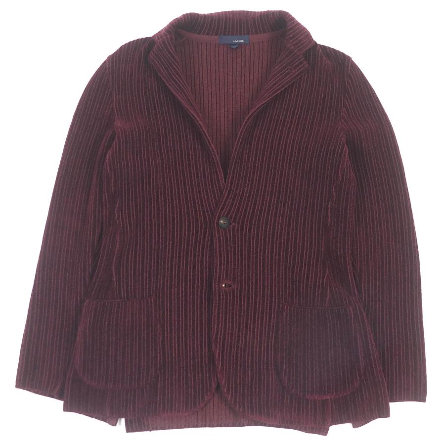 極美品□LARDINI ラルディーニ コーデュロイ シングル アンコンジャケット テーラードジャケット ボルドー S イタリア製 正規品 メンズ LARDINI（ラルディーニ） 極美品□LARDINI コーデュロイ シングル
