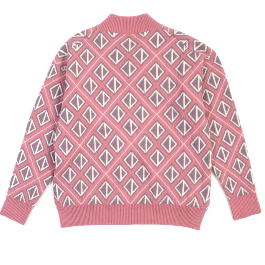 極美品▼DIOR ディオール オム Travis Scott トラヴィススコット 22SS 283M641AT067 Cactus jack ウール カシミヤ CDダイヤモンド ピリング加工 ニット ピンク系 L イタリア製 正規品 メンズ 極美品▽DIOR ディオール オム Travis Scott トラヴィススコット 22SS