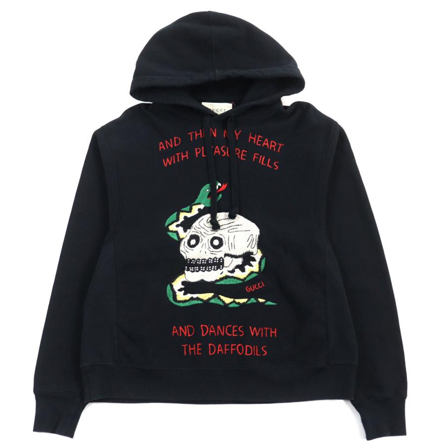 GUCCI 美品○GUCCI グッチ 569828 コットン100% スカルスネークエン  