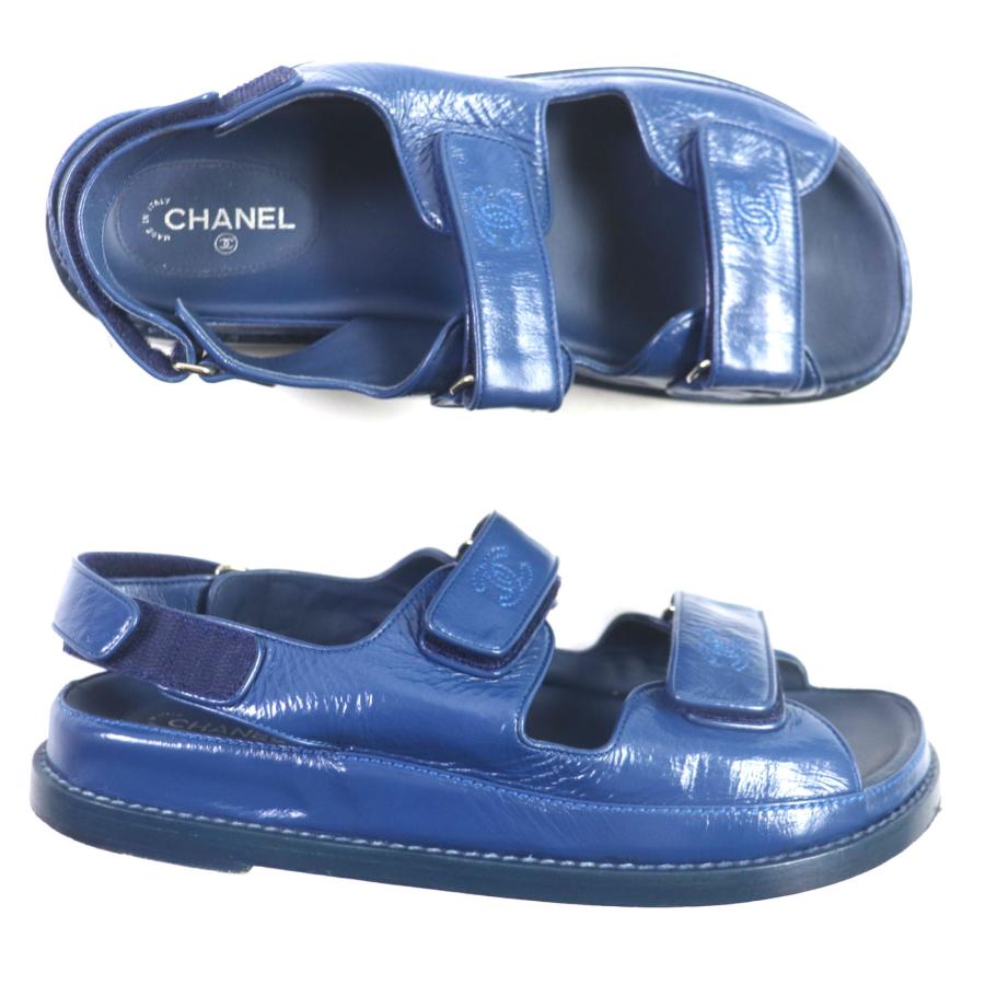 CHANEL 美品▽CHANEL シャネル G34445 ココマーク ステッチロゴ 