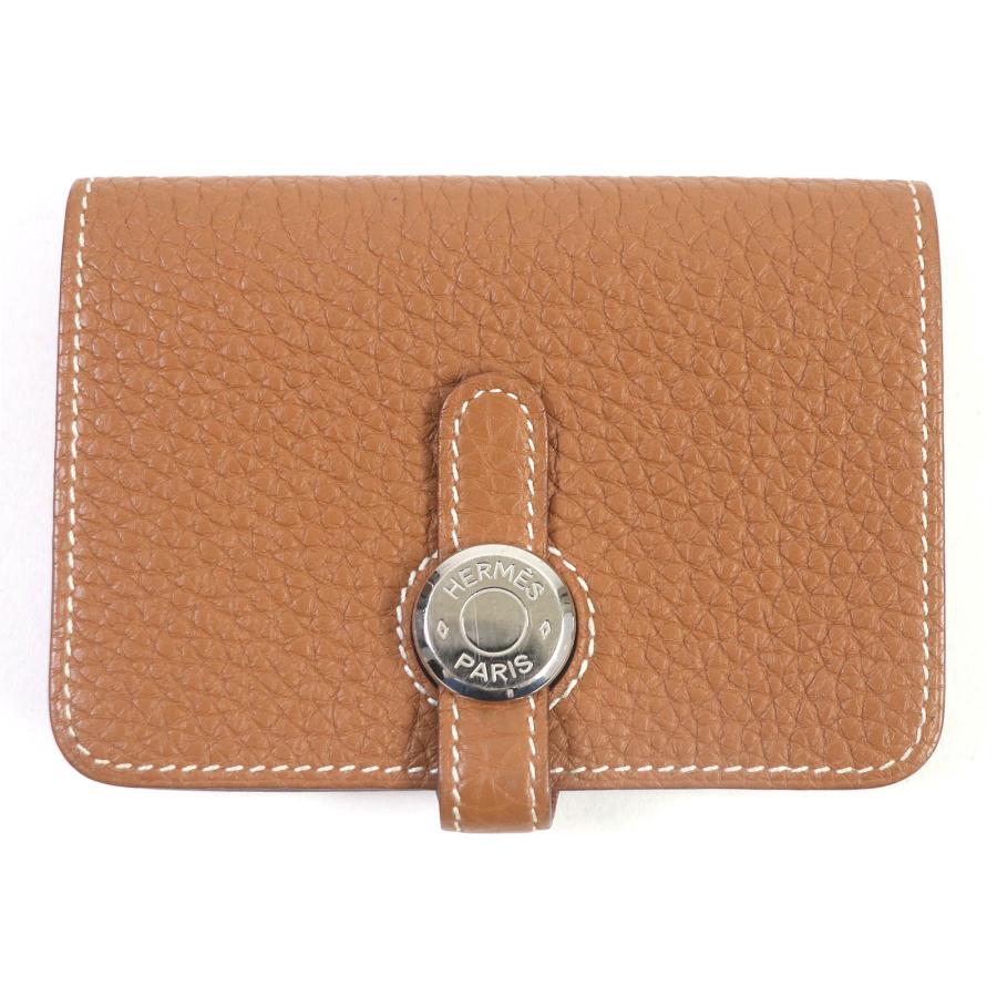 HERMES 良品□HERMES エルメス ドゴン コンパクト ゴールド セリエ 