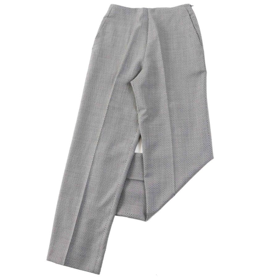 極美品◎HERMES エルメス ヴィンテージ マルジェラ期 ウール シルク 希少 H柄 アーカイブ センタープレスパンツ ブラック グレー 34 仏製 HERMES（エルメス） 極美品◎HERMES ヴィンテージ マルジェラ期 ウール