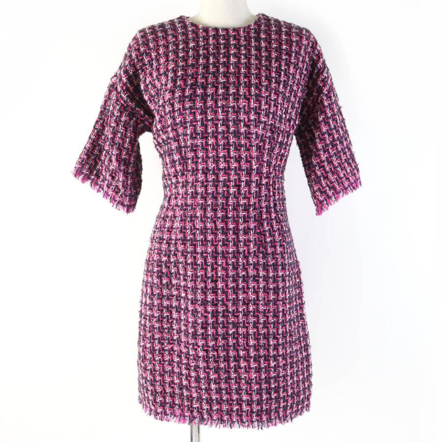 DOLCE&GABBANAノースリーブツイードワンピース 46サイズイタリア製