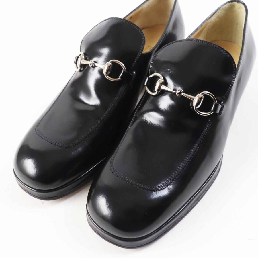 GUCCI 未使用品◎GUCCI グッチ 100 0413 ホースビット レザー ヒール 
