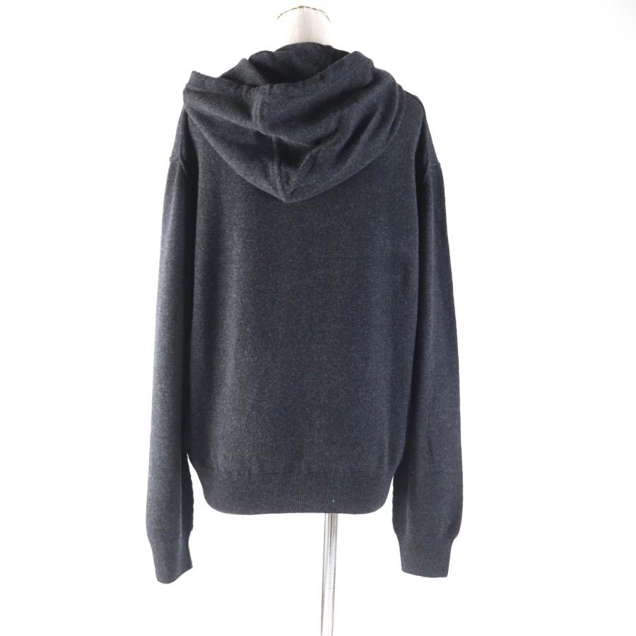 未使用品★Maison Margiela 10 メゾンマルジェラ10 24SS S51GU0132 カシミヤ混 クラッシュ加工 ニットプルオーバー パーカー チャコールグレー S 正規品 レディース 未使用品☆Maison Margiela メゾンマルジェラ 24SS S51GU0132 カシミヤ