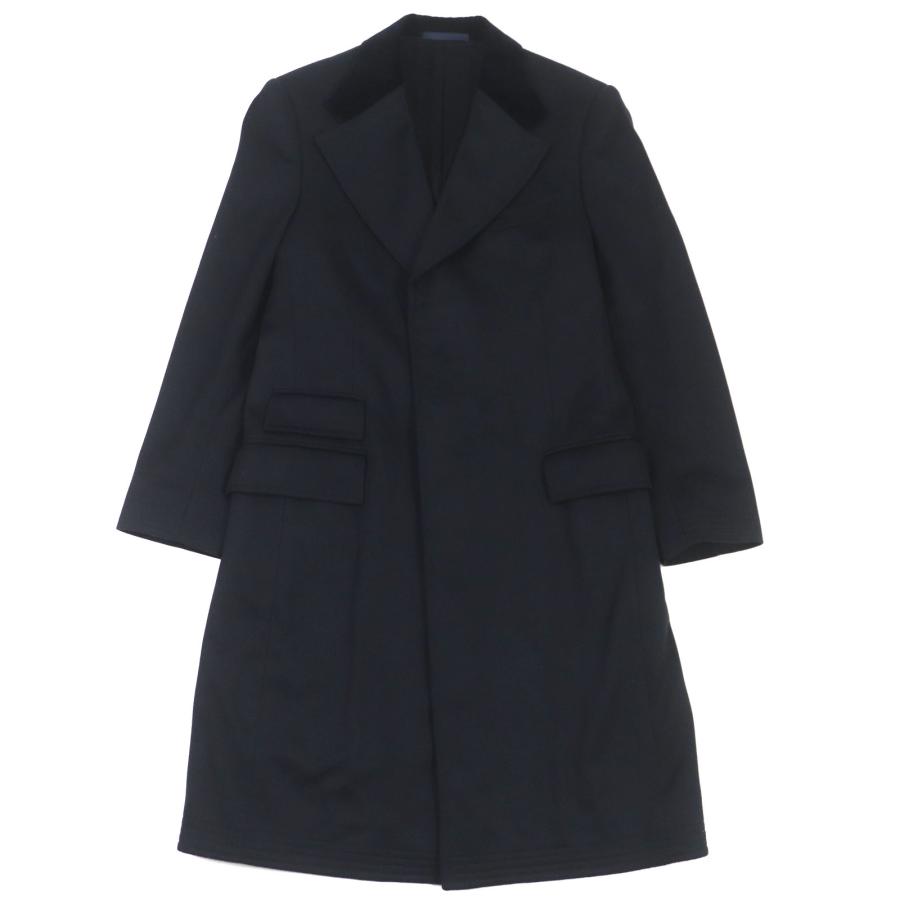 GUCCI 美品▽GUCCI グッチ ウール100% 襟ベロア切替 ロゴ入り GUCCI 美品▽GUCCI グッチ ウール100% 襟ベロア切替 ロゴ入り