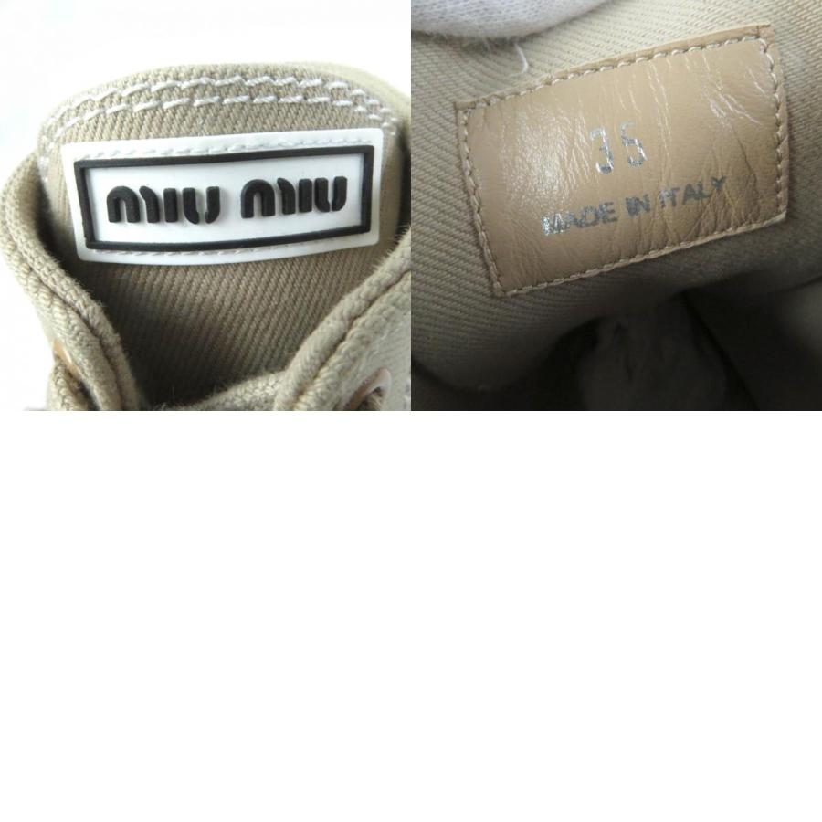 miu 未使用品☆MIUMIU ミュウミュウ ロゴ入り 厚底 レースアップ miu 未使用品☆MIUMIU ミュウミュウ ロゴ入り 厚底 レースアップ