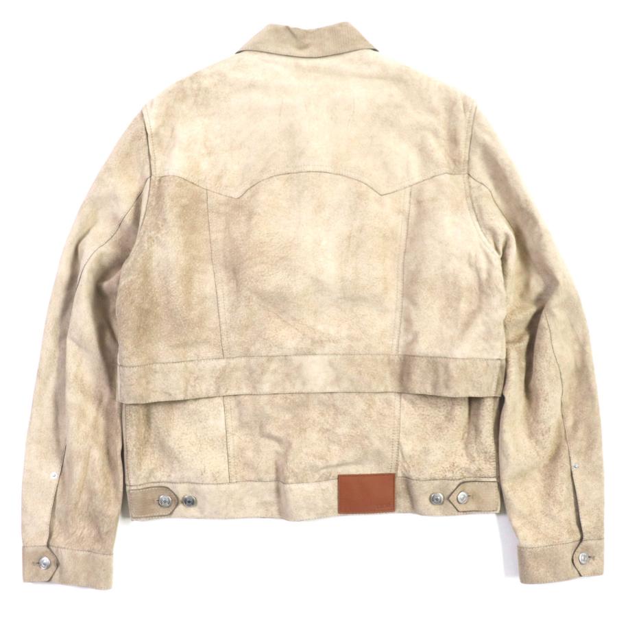 美品▼DIOR ディオール オム Cactus Jack カクタスジャック 283L417A0591 スウェードラム ロゴ入りボタン レザージャケット 50 正規品の画像