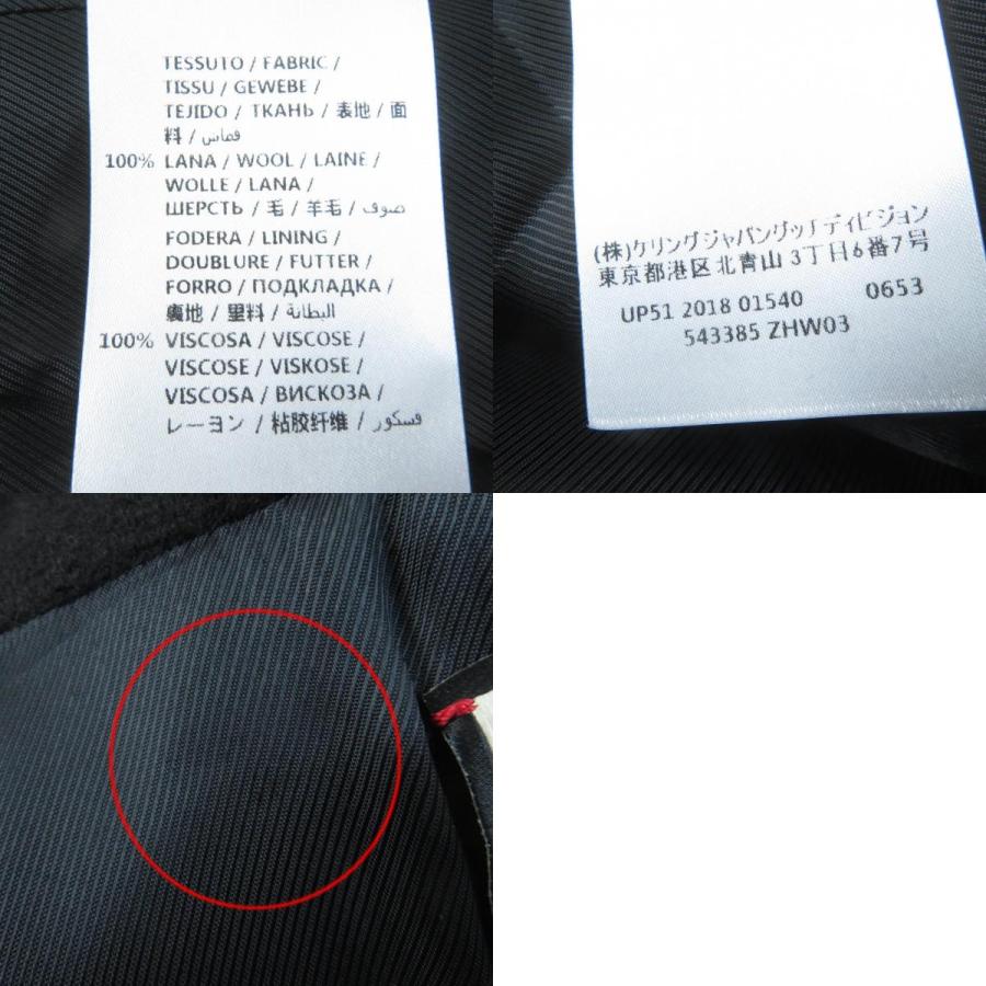 GUCCI 極美品☆GUCCI グッチ 543385 ウール100％ フード付 フレア  
