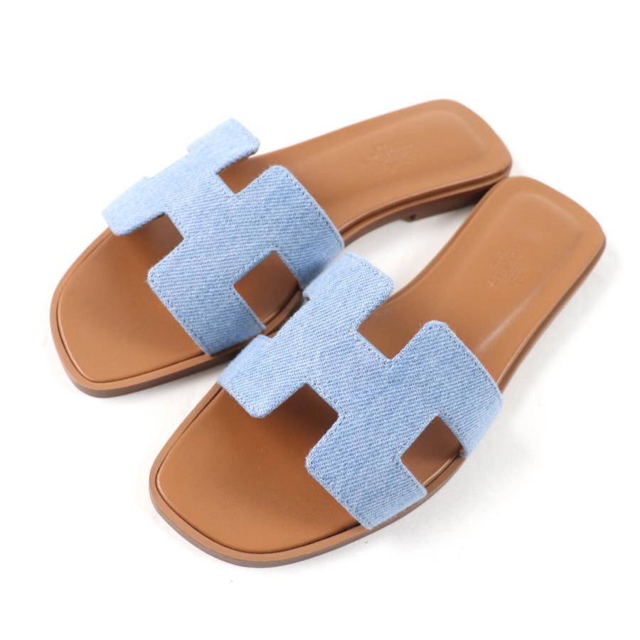HERMES（エルメス） 未使用品☆HERMES オラン Hモチーフ デニム レザー 