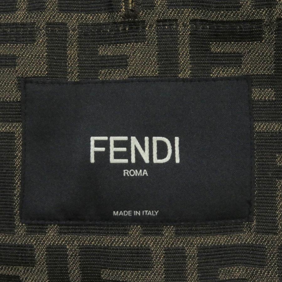 未使用品□FENDI フェンディ FW0956 FFロゴ ズッカ ロゴテープ フーデッド マウンテンパーカー ブラウン 44 イタリア製 正規品 メンズ FENDI（フェンディ） 未使用品□FENDI FW0956 FFロゴ ズッカ ロゴ