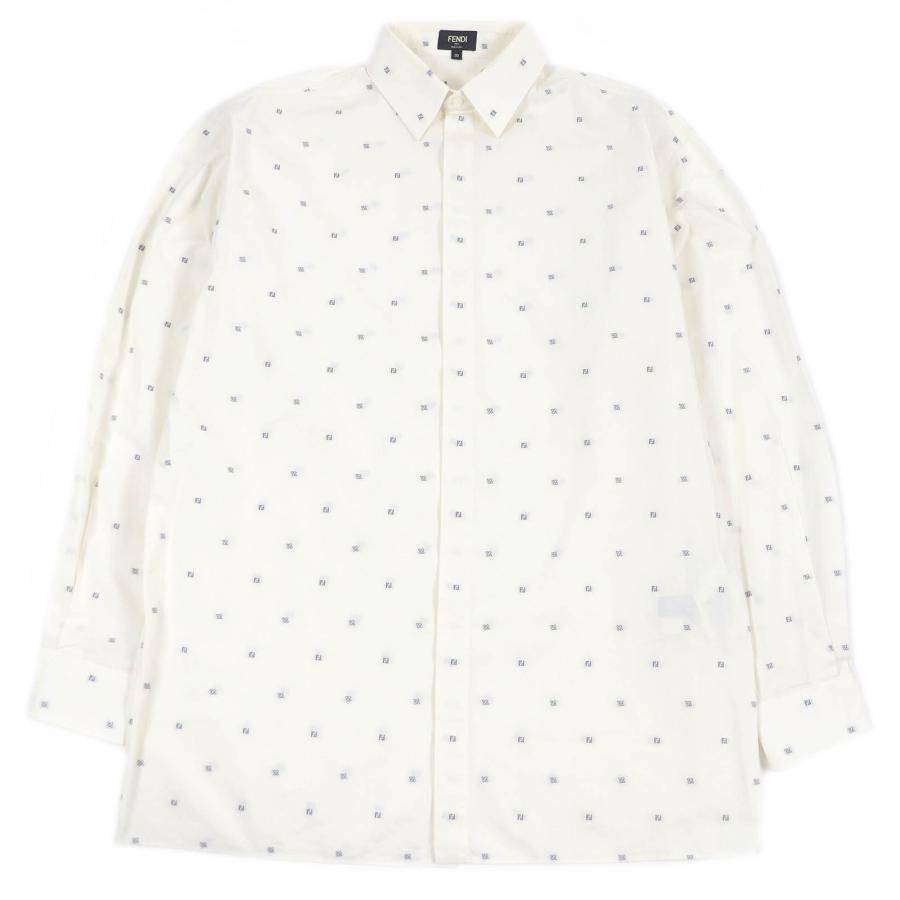FENDI 極美品□FENDI フェンディ 2021年製 FS0876 コットン シルク FF  