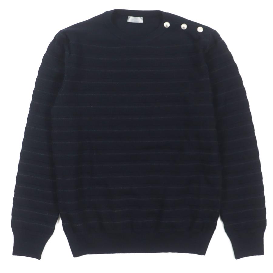 極美品▽DIOR ディオール オム 963M642KT928 ウール ボーダー柄 Bee 