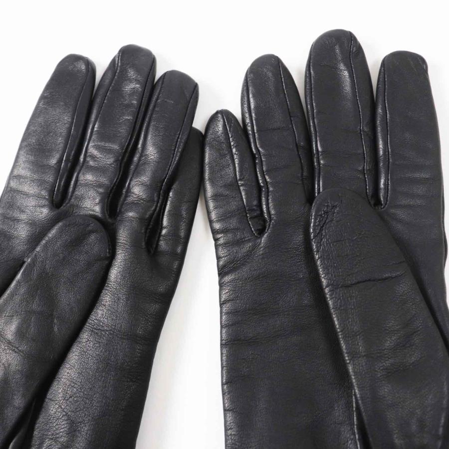 エルメス ラムレザー ミンク 🏍 裏シルク100％ ロンググローブ／手袋