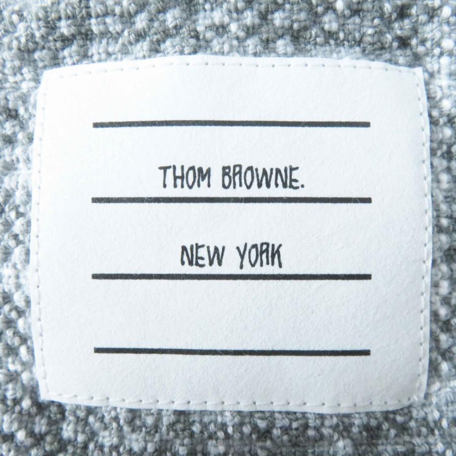 極美品◎THOM BROWNE トムブラウン 24SS FJD105A チェック柄 ツイード 半袖 ワンピース グレー ホワイト 40 イタリア製 正規品 レディースの画像