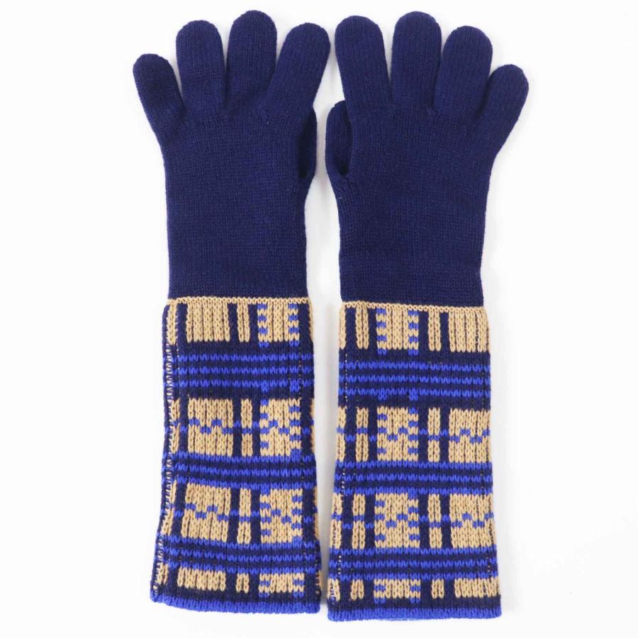 HERMES 極美品◎HERMES エルメス GANTS FEMME SLALOM MAILLE カシミヤ