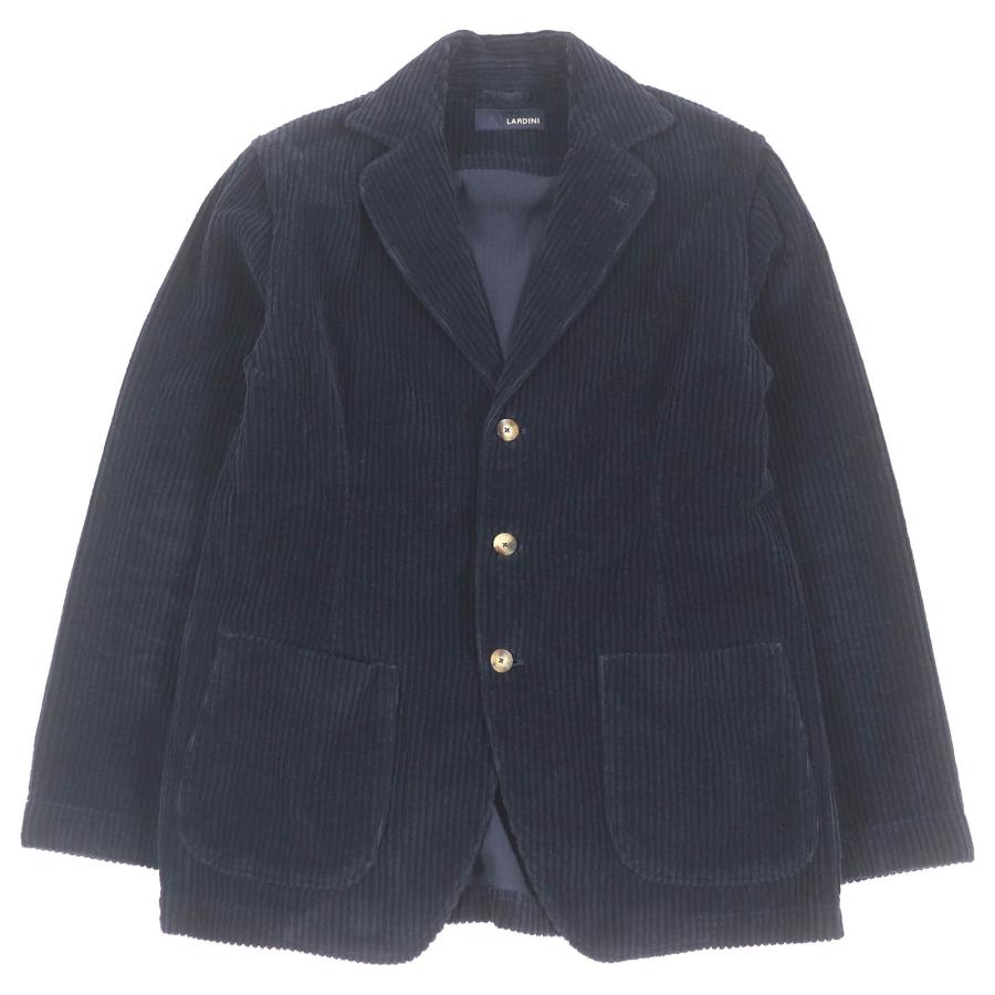 美品□LARDINI ラルディーニ JNAMA コットン シングル コーデュロイ テーラードジャケット ダークネイビー M イタリア製 正規品 メンズ LARDINI（ラルディーニ） 美品□LARDINI JNAMA コットン シングル