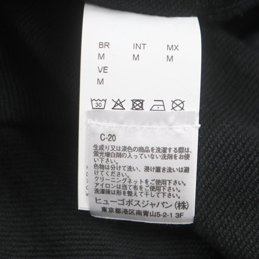 極美品▽HUGO BOSS ヒューゴボス コットン100% ロゴプリント クルー