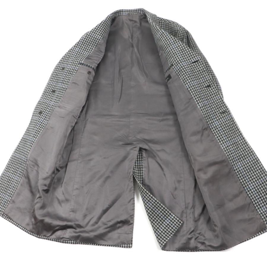 美品▼Sartorio サルトリオ ウール100% 千鳥格子柄 シングル チェスターコート ブラック系 48 イタリア製 正規品 メンズ 美品▽Sartorio サルトリオ ウール100% 千鳥格子柄 シングル