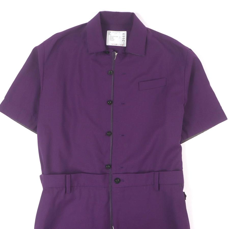 sacai サカイ 22AW SuitingJumpsuits ジャンプスーツ sacai（サカイ） 良品□Sacai 22AW 22-020669M Suiting Jumpsuits ロゴ