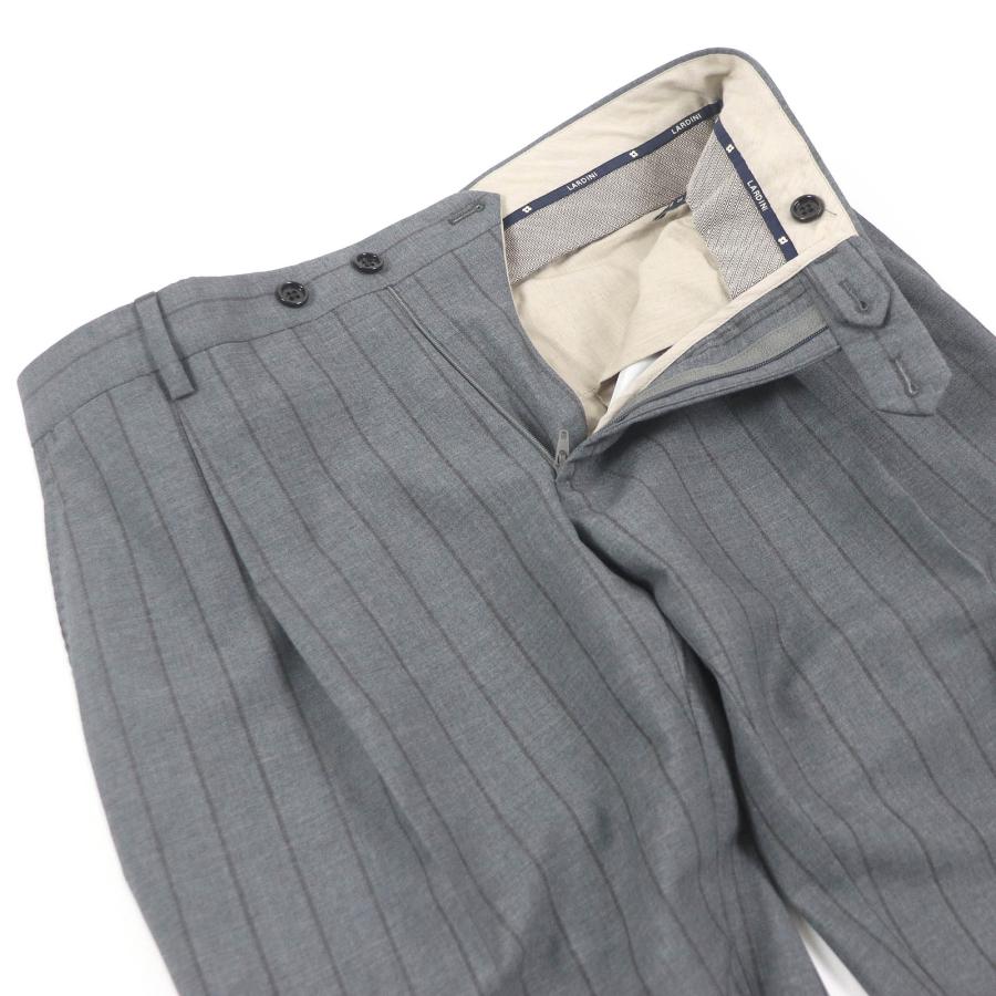 LARDINI（ラルディーニ） 極美品□LARDINI ウール100％ ストライプ