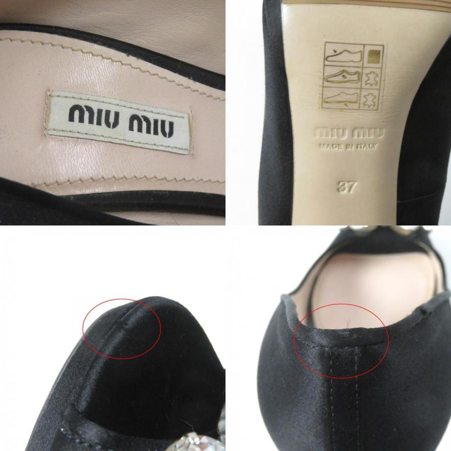 miu miu（ミュウミュウ） 美品☆MIUMIU クリスタルビジュー付 オープン
