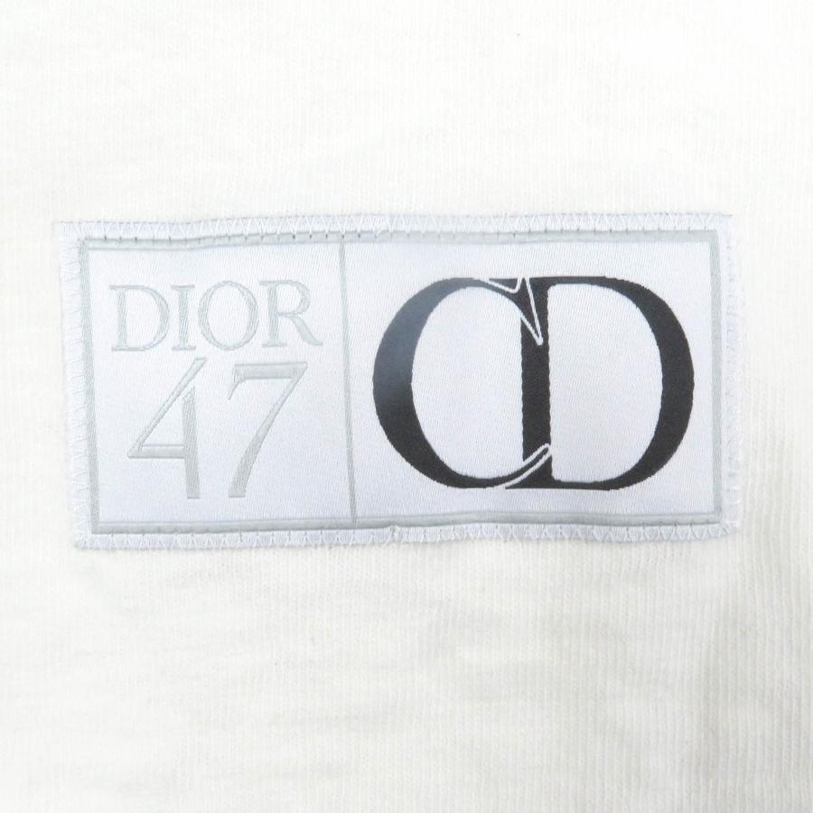 美品□DIOR ディオール オム 24SS 413J640A0849 ダメージ加工 スラブコットンジャージー 半袖Ｔシャツ ホワイト S イタリア製 正規品の画像