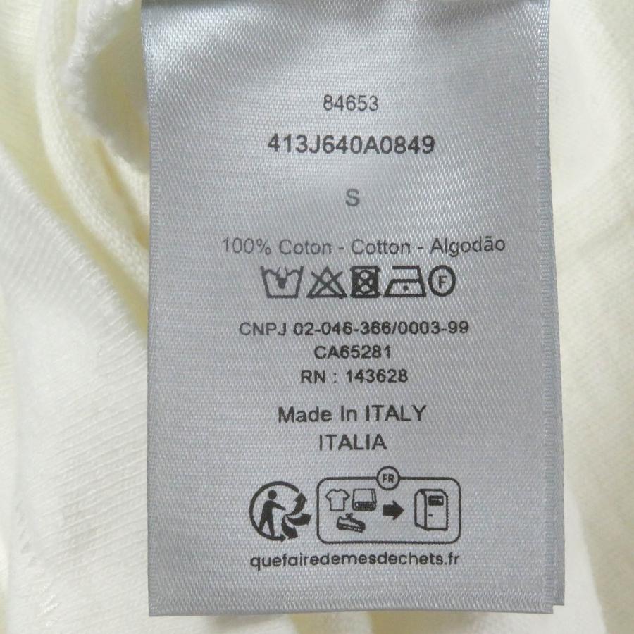 美品□DIOR ディオール オム 24SS 413J640A0849 ダメージ加工 スラブコットンジャージー 半袖Ｔシャツ ホワイト S イタリア製 正規品の画像