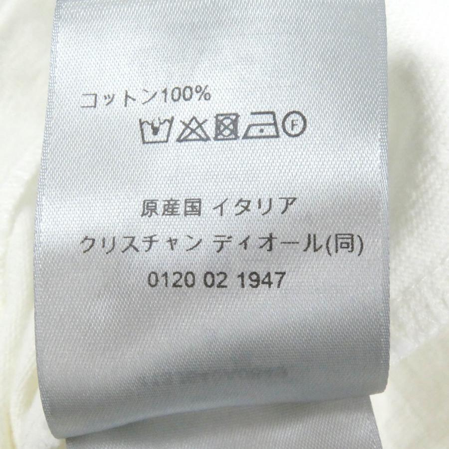 美品□DIOR ディオール オム 24SS 413J640A0849 ダメージ加工 スラブコットンジャージー 半袖Ｔシャツ ホワイト S イタリア製 正規品の画像
