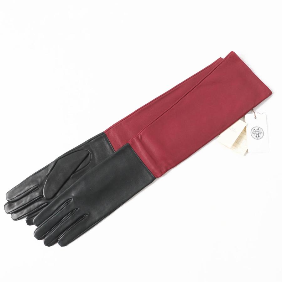 HERMES（エルメス） 未使用品◎HERMES ラムレザー 裏シルク100％ バイ