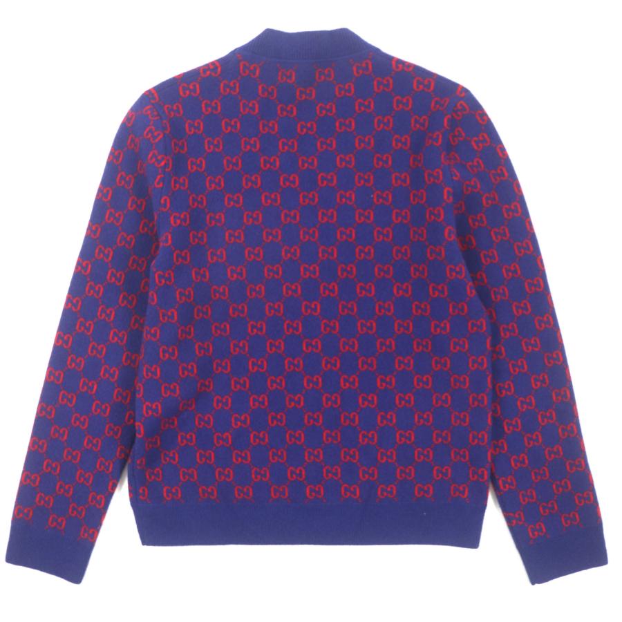 GUCCI（グッチ） 極美品▽GUCCI 597724 ウール カシミヤ GG柄 Vネック