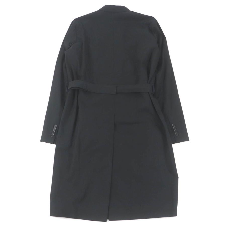 美品□DIOR ディオール オム 993C307A4517 ローラーコースターバックル ロング チェスターコート ブラック 44 イタリア製 正規品 メンズの画像