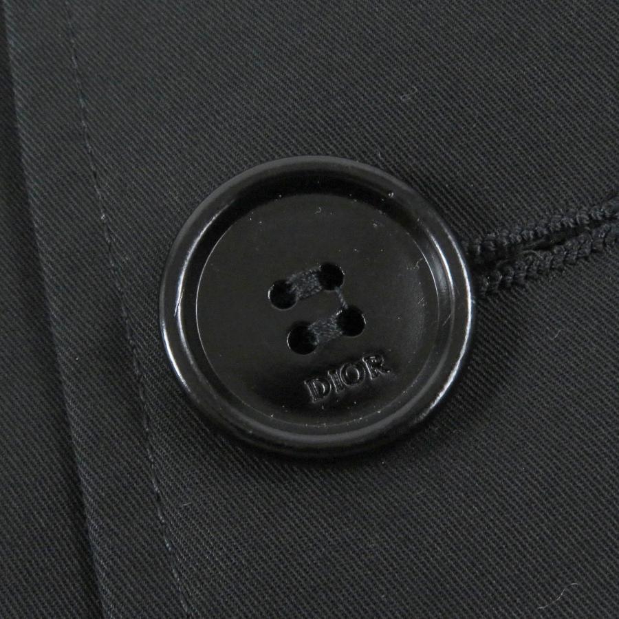 美品□DIOR ディオール オム 993C307A4517 ローラーコースターバックル ロング チェスターコート ブラック 44 イタリア製 正規品 メンズの画像