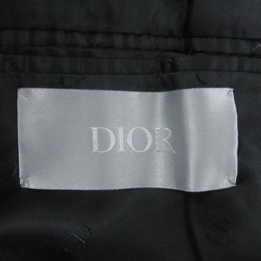 美品□DIOR ディオール オム 993C307A4517 ローラーコースターバックル ロング チェスターコート ブラック 44 イタリア製 正規品 メンズの画像