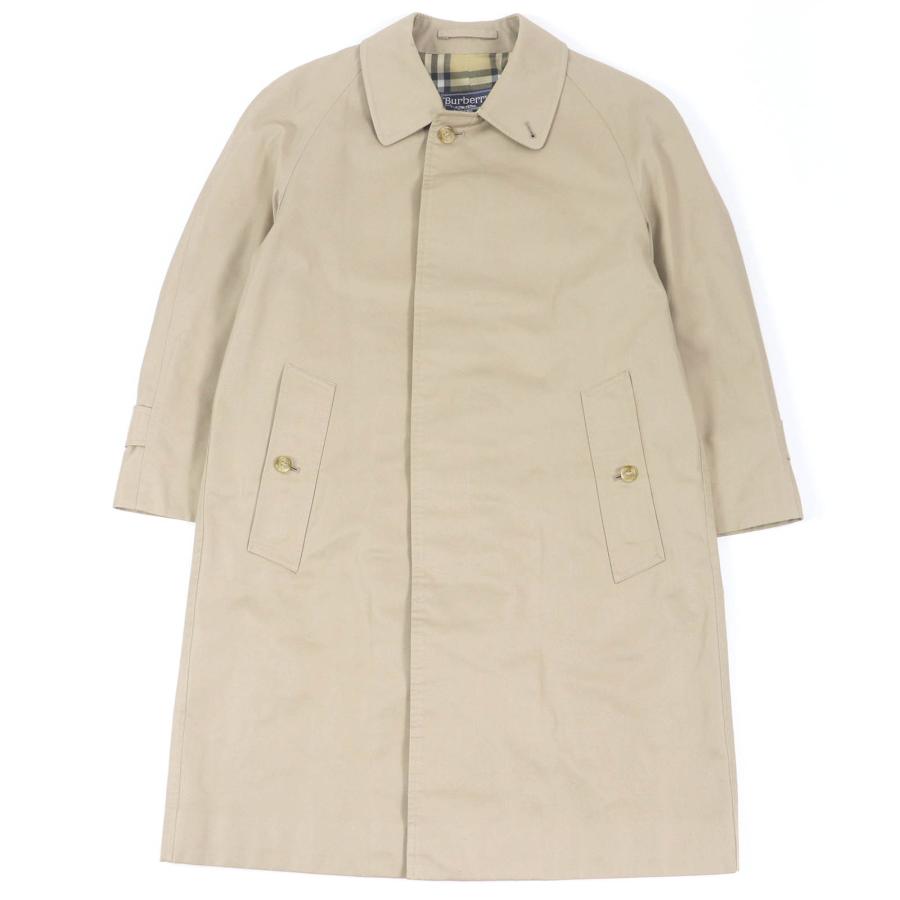 良品□Burberrys バーバリー ヴィンテージ 裏ノバチェック柄 フライフロント ステンカラーコート ベージュ 40 イングランド製 メンズ 良品□Burberrys バーバリー ヴィンテージ 裏ノバチェック柄 フライ