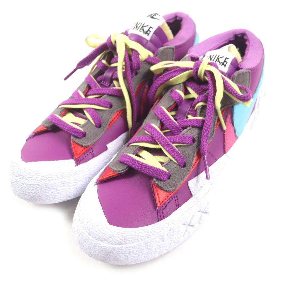 未使用品▼NIKE KAWS SACAI ナイキ カウズ サカイ DM7901-500 BLAZER LOW PURPLE DUSK スウェード レザー スニーカー 27 箱付き メンズ 未使用品▽NIKE KAWS SACAI ナイキ カウズ サカイ DM7901-500 BLAZER