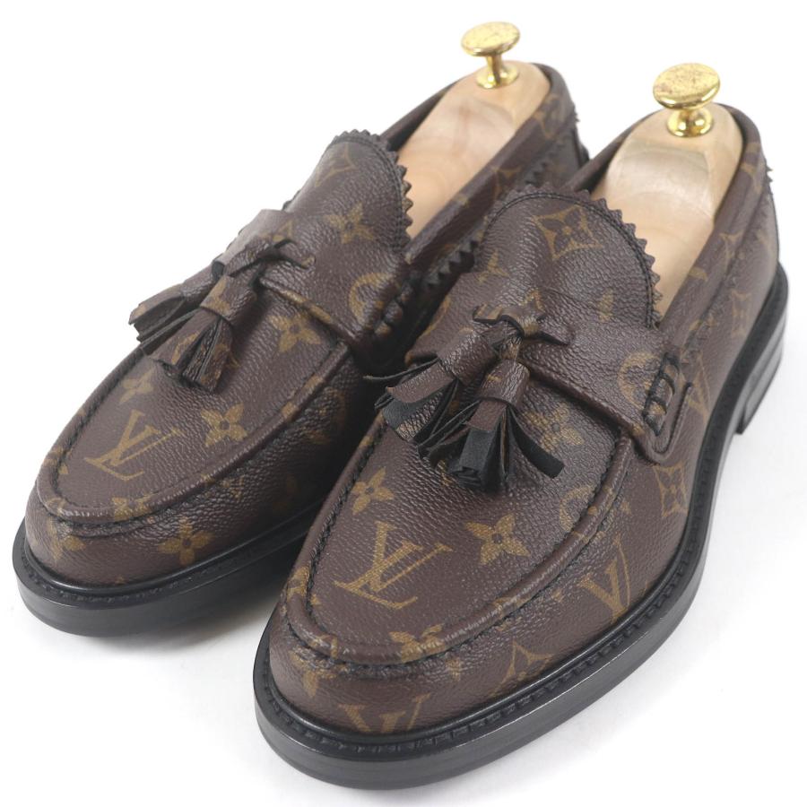 未使用品□LOUIS VUITTON NIGO 2020年製 1A7YGN ヴォルテール・ライン モノグラムキャンバス タッセルローファー ブラウン 6 イタリア製 未使用品□LOUIS VUITTON NIGO 2020年製 1A7YGN ヴォルテール・ライン