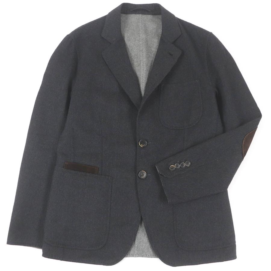 美品□Berluti ベルルッティ カシミヤ スウェードレザーエルボーパッチ 