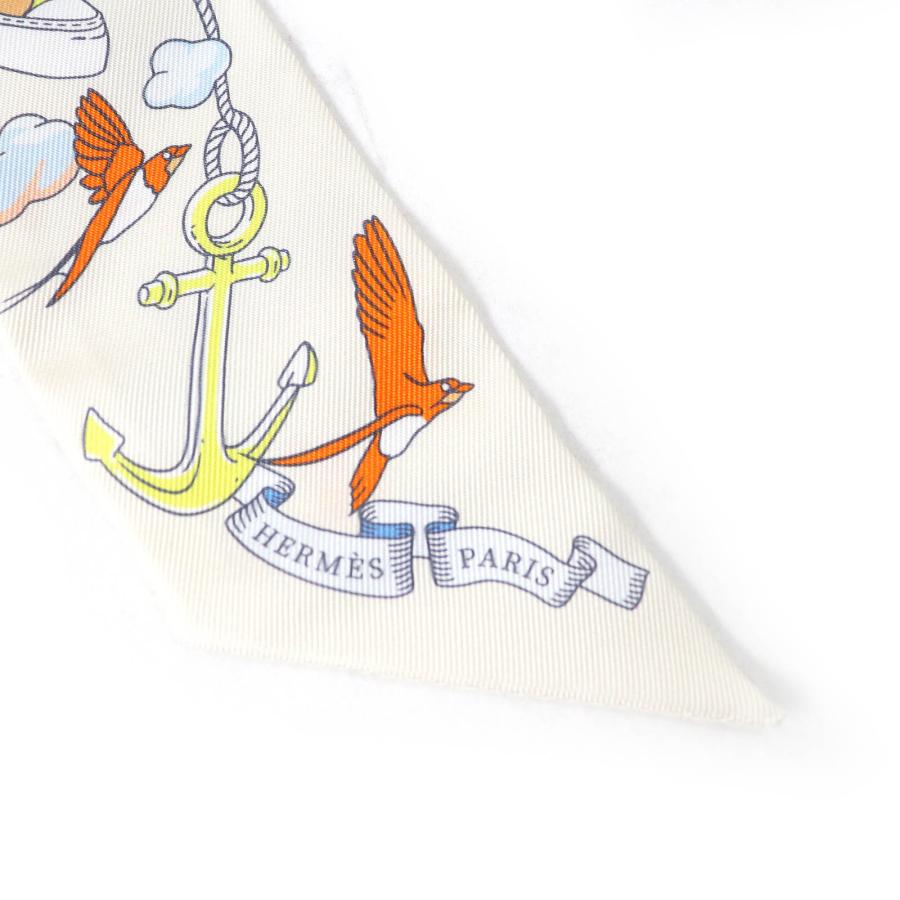 未使用 HERMES ルメス ツイリー Ex-Libris エクスリブリス シルク  