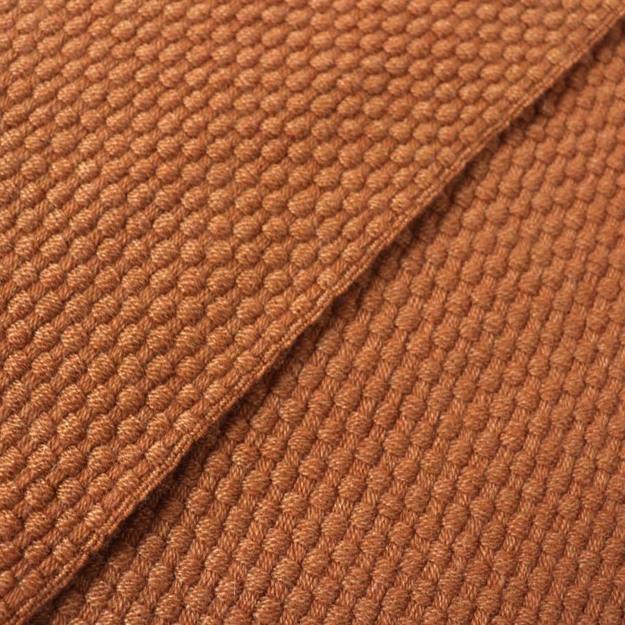 未使用 エルメス カシミヤ100％ マフラー レザーパッチ メッシュ ブラウン HERMES - 未使用 エルメス カシミヤ100％ マフラー レザーパッチ