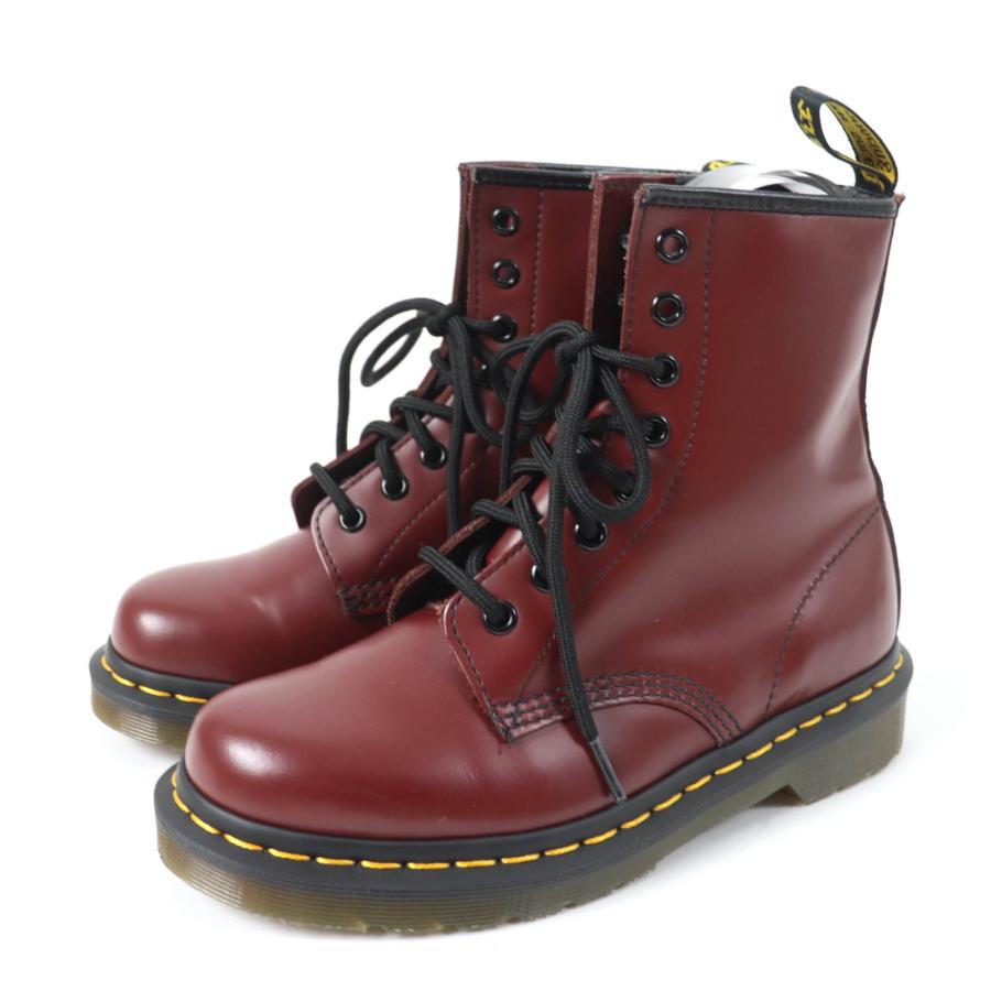 極美品☆Dr.Martens ドクターマーチン SMOOTH 1460 8ホール レザー ブーツ ショートブーツ チェリーレッド UK4 箱付き レディース Dr.Martens（ドクターマーチン） 極美品☆Dr.Martens SMOOTH 1460 8