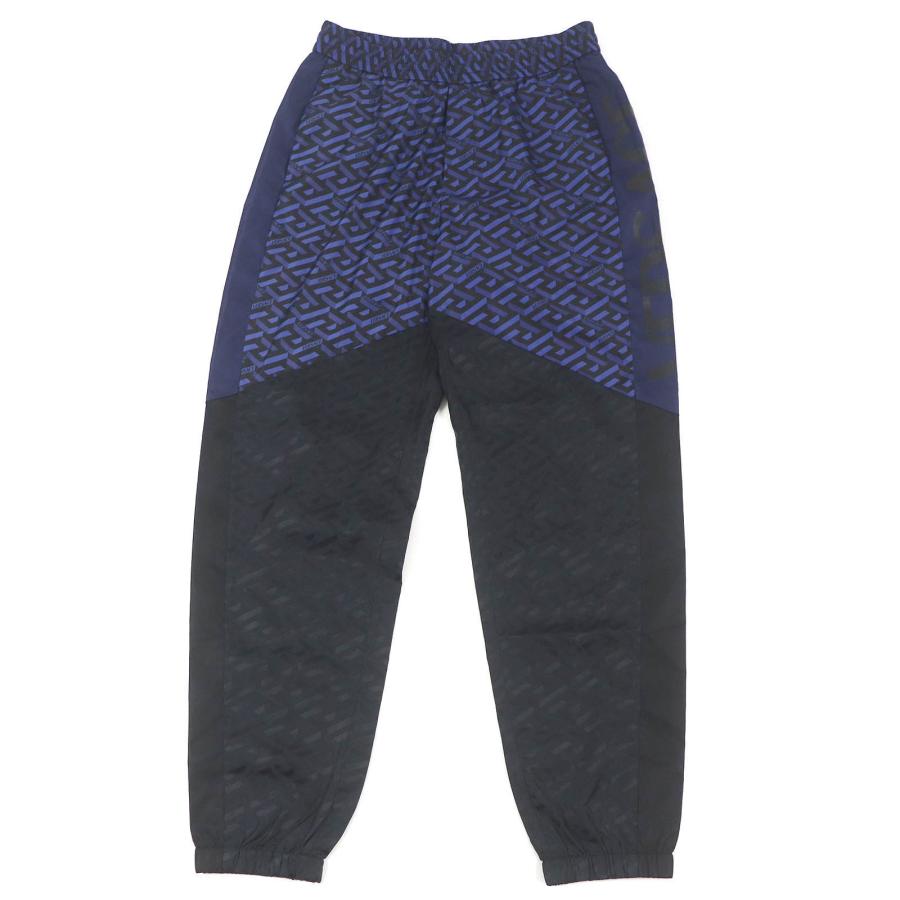 未使用品□VERSACE ヴェルサーチ 2021年製 1002482 ロゴ総柄 ナイロンジョガーパンツ トラックパンツ ネイビー 52 イタリア製 正規品 未使用品□VERSACE ヴェルサーチ 2021年製 1002482 ロゴ総柄 ナイロン